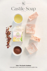 4.1 Gaia - The Earth Goddess - olive oil soap with Rose Geranium Castile Soap Studio